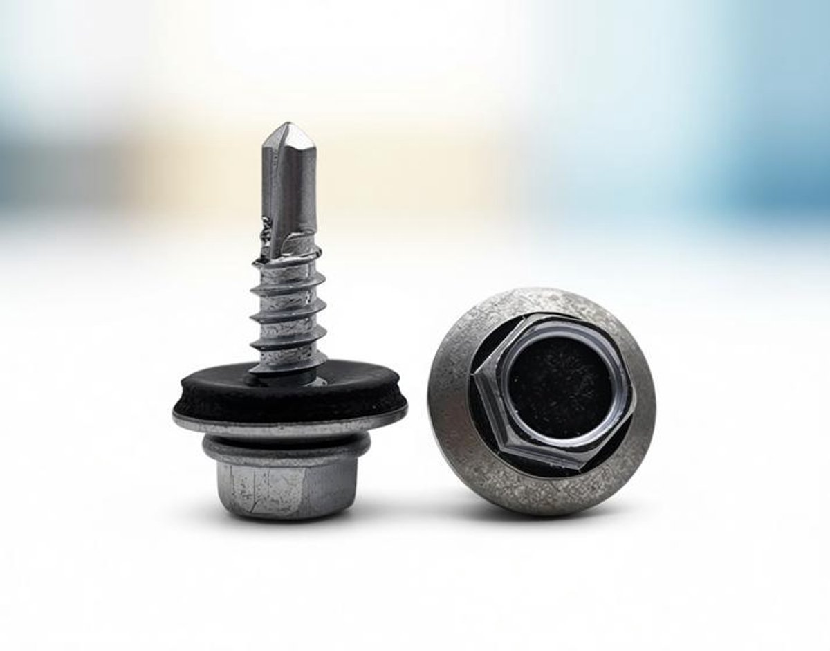 ElleMooi Zeskant boorschroeven metaal met sluitring - 4,2x19 mm - 500 stuks - voor metalen carrosserie en plaatschroeven