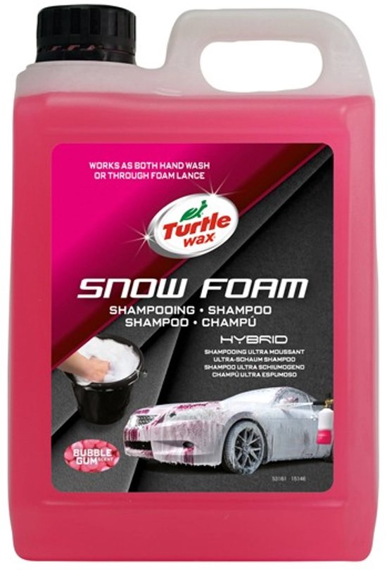 Turtle-Wax – Snow-Foam-Shampoo – Formule met een hoog schuimend vermogen - Reinigt, & beschermt – Geeft glans – Veilig voor alle oppervlakken - pH gebalanceerd - 2,5 Liter