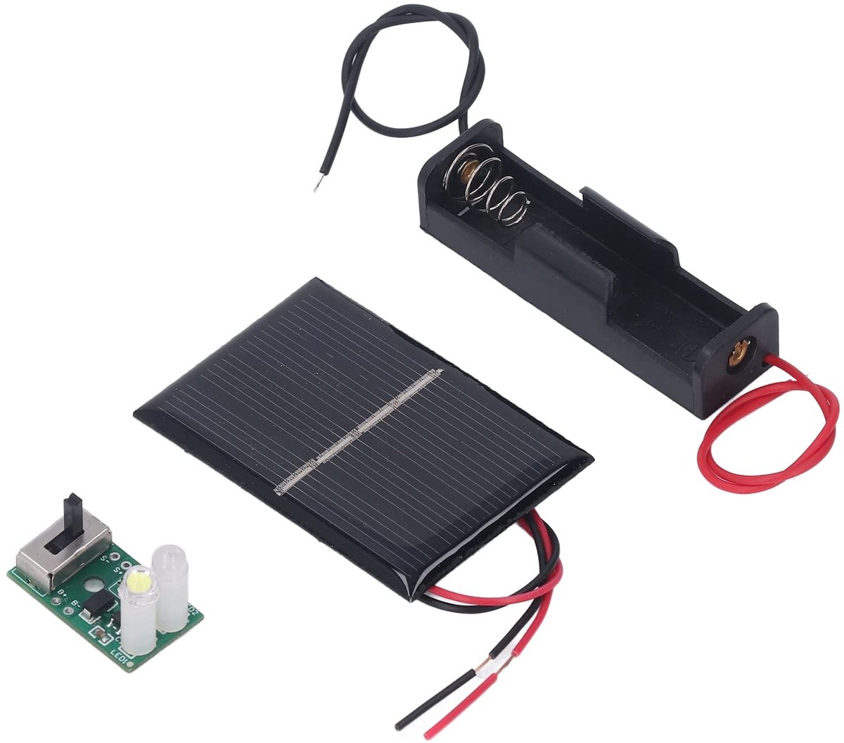 ZEYNOMAX- Solarlamp duurzaam - Tuinverlichting op zonne-energie - Zonnepaneel 2 V - 1,2 V NiMH-batterij - Lichtbesturingspaneel - Set met 2 zonnepanelen