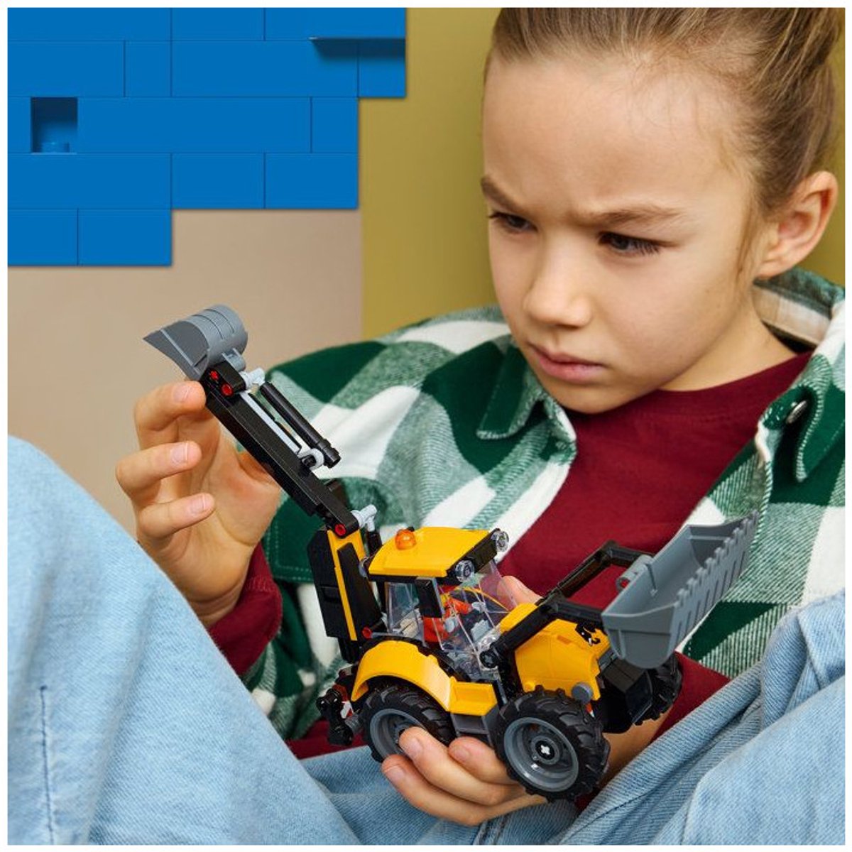 LEGO City Gele Graaflaadmachine Speelgoed voor Kinderen en Kinderkamer Decoratie 60480 — afbeelding 14