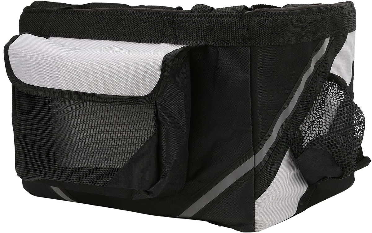 JHUBERS- Fietsdrager Afneembaar - Zachte Mand voor Huisdieren - Waterdicht - Oxford Stof - 38x28x25cm - Snelsluiting Bevestiging - Huisdierdrager