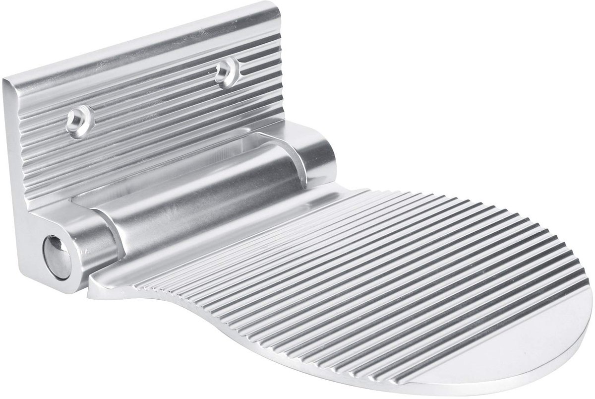 JHUBERS- Voetsteun Wandmontage - Aluminium Antislip - Corrosiebestendig - Duurzaam - Eenvoudig te Installeren - Geschikt voor Badkamer - Voetpedaal