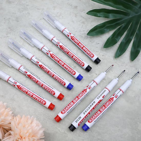 20 Stuks 22mm Diepe Gatenmarkers, Waterdicht en Extra Lange Punch Pen voor Metalen, Muren en Tegels, Ideaal voor Bouwprojecten en Creatieve Klussen — afbeelding 4