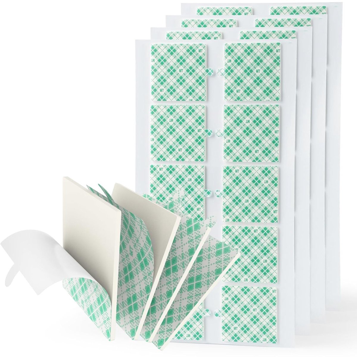 Dubbelzijdige Hechtband, Vierkant, 40 Stuks, Wit, 3 cm × 3 cm × 0.3 cm, Urethane Schuim, Hechtingspads voor Muren, Auto, Thuis en Kantoor, Sterke Plakband voor Meubels en Decoratie