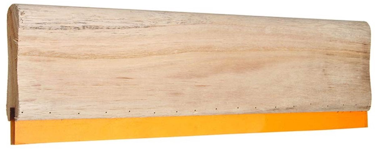 Dailygoods- Zeefdrukrakel Hoogwaardige Kwaliteit - Houten Handvat - Robuuste Rubberband - Ergonomisch Ontwerp - 75 Durometer - 10/15/20/30cm - Inkrakel