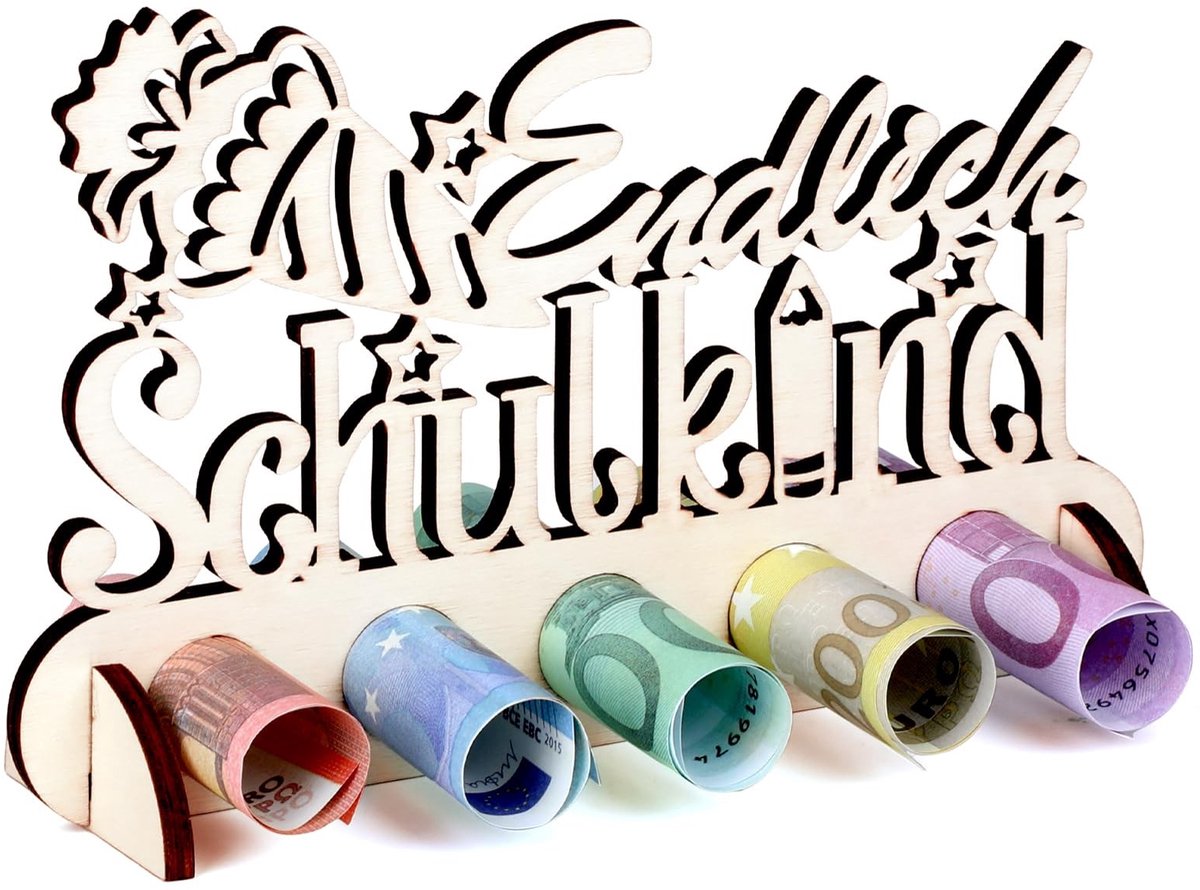Dailygoods- Schooldecoratie Houten Tafelversiering - Cadeau voor Eerste Schooldag - Feestaccessoires - Cadeau voor Jongens/Meisjes - Decoratie voor Kinderen - Originele Cadeauverpakking