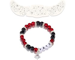 Stray Beaded Bracelets Unisex Pendant Bracelets with 1 Sticker Kpop Merchandise Gifts for STAY - ShopVlot