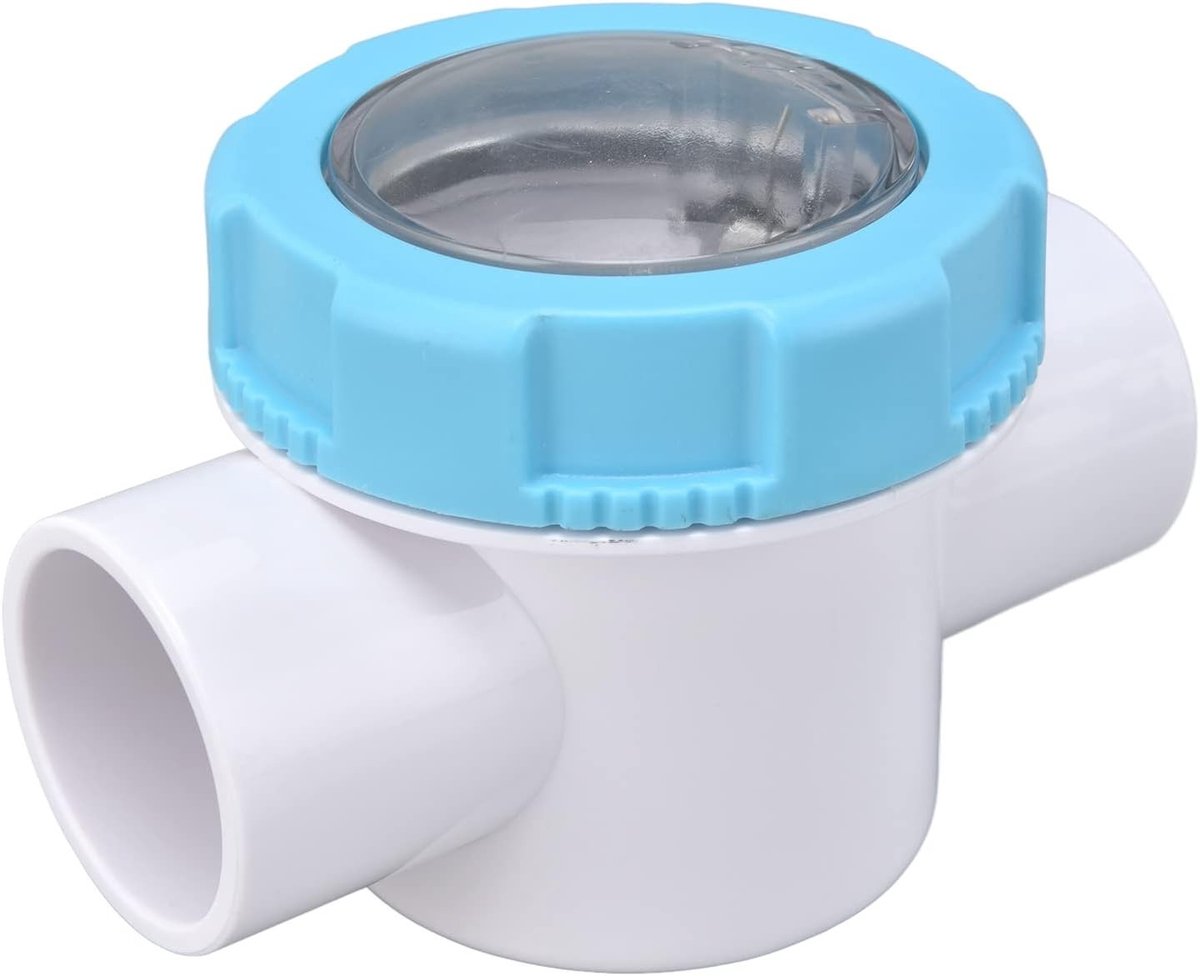 PVC Terugslagklep 50 mm met Kijkglas voor Zwembad - Essentieel Accessoire voor Poolfilter en Watercirculatie