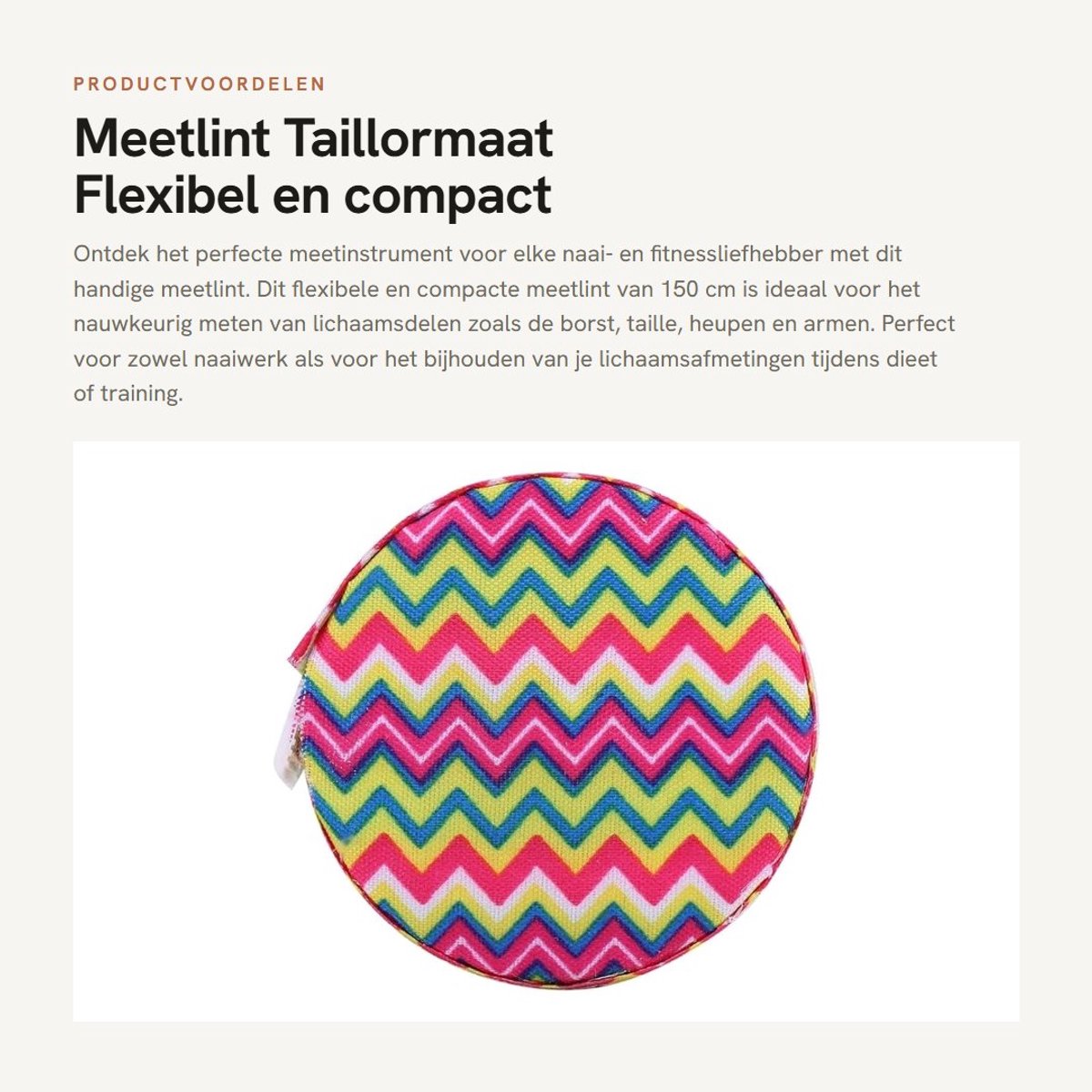 Dailygoods- Meetlint 150 cm - Rolmaat - Meetlint Lichaam - Omtrekmeter - Naaien - Verstelbaar en opvouwbaar - Maatlint