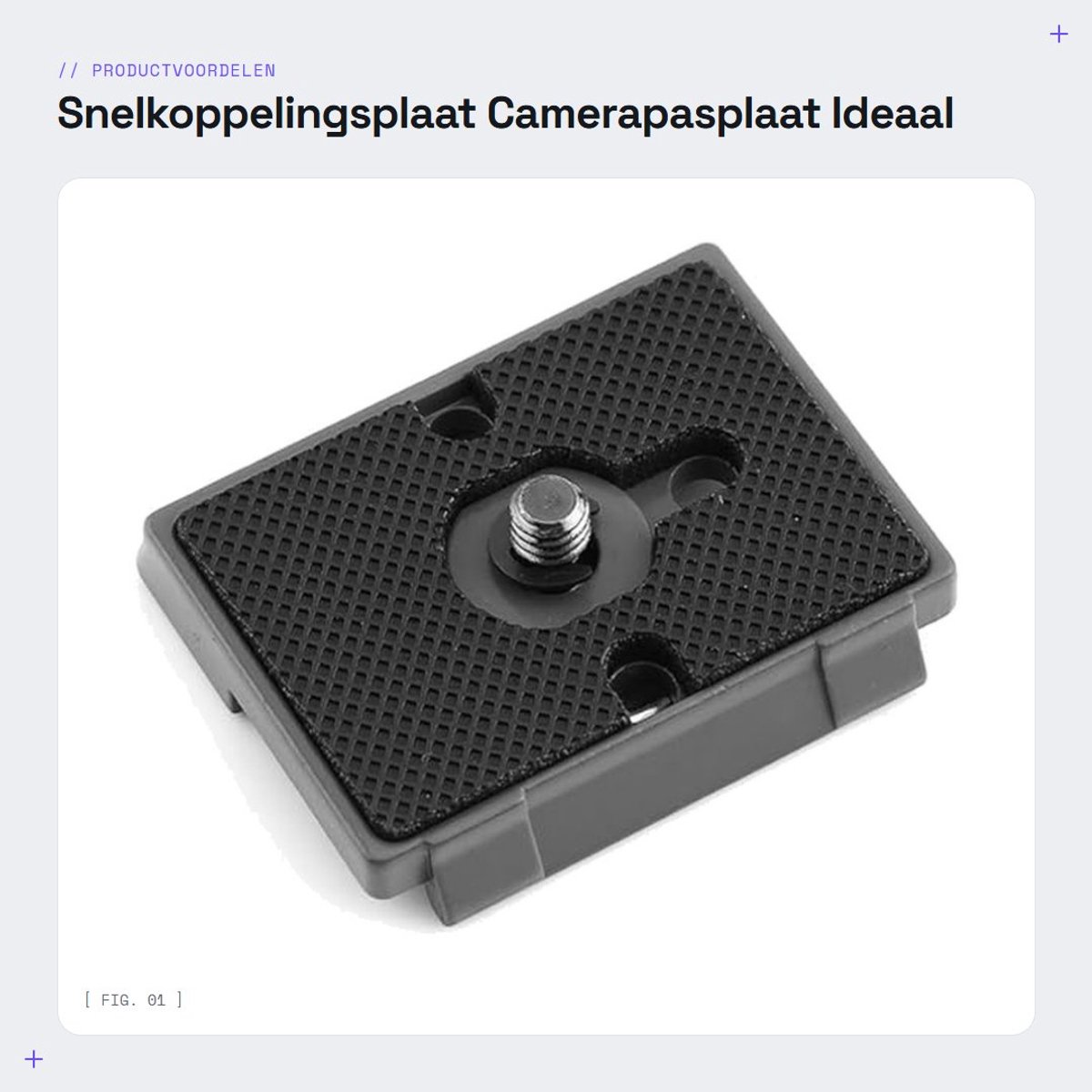 Dailygoods - Snelkoppelingsplaat - Camerapasplaat - Ideaal voor Buitenfotografie - Metaallegering - Compatibel voor 200PL-14 - Voor Camera's - Compact...