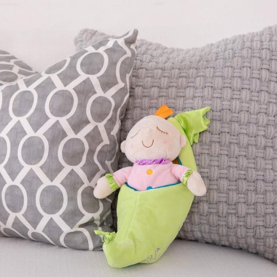 Pluche knuffel - Zachte pop - Baby verzorgen - Verwijderbare slaapzak - 15 cm - Groen — afbeelding 2