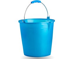 Schoonmaak Emmer - Huishoud Emmer - Vloeren Dweilen - Met Tuit - 7 Liter - Grijs