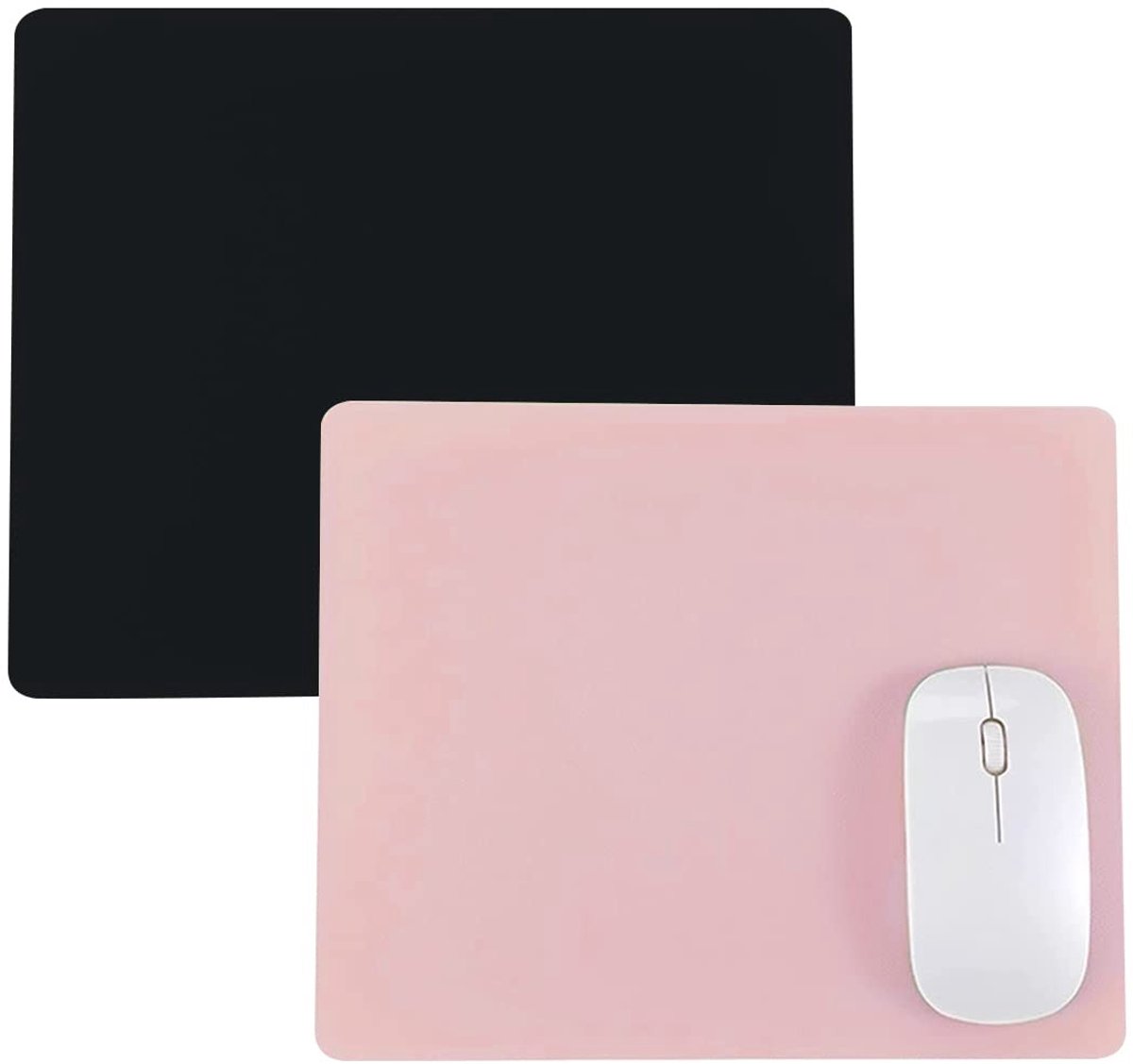 Dailygoods- Gaming Muismat - Antislip - 2 Stuks - 260 x 210 mm - PU-Materiaal - Wasbaar - Ergonomisch Ontwerp