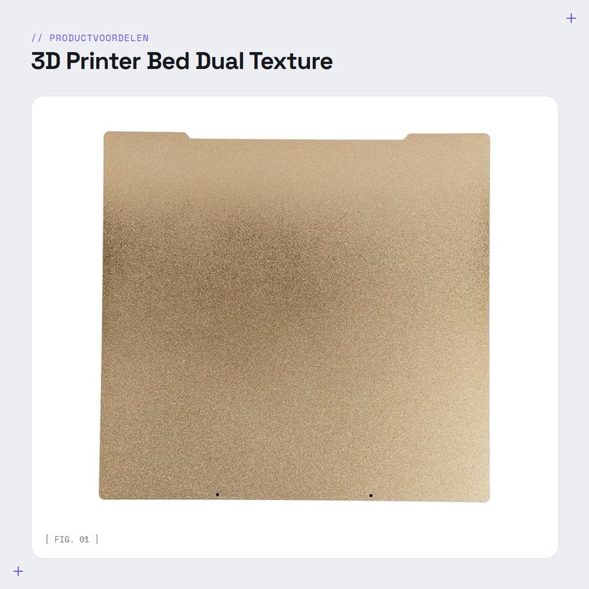 Dailygoods- Bouwplaat Dual Texture - Bouwplaat PET/PEI - 3D Printer Bed - Hoge Temperatuur Weerstand - 254 x 241 Mm - Eenvoudige Installatie