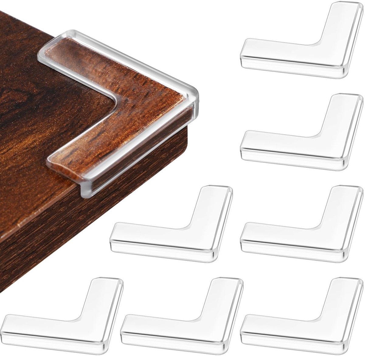 Dailygoods- Hoekbeschermhoes 8 Stuks - Raamhoekbescherming - Kindveilige Hoekbescherming - Anti-botsing - Eenvoudig te Bevestigen - Bumperranden - Hoekbeschermer