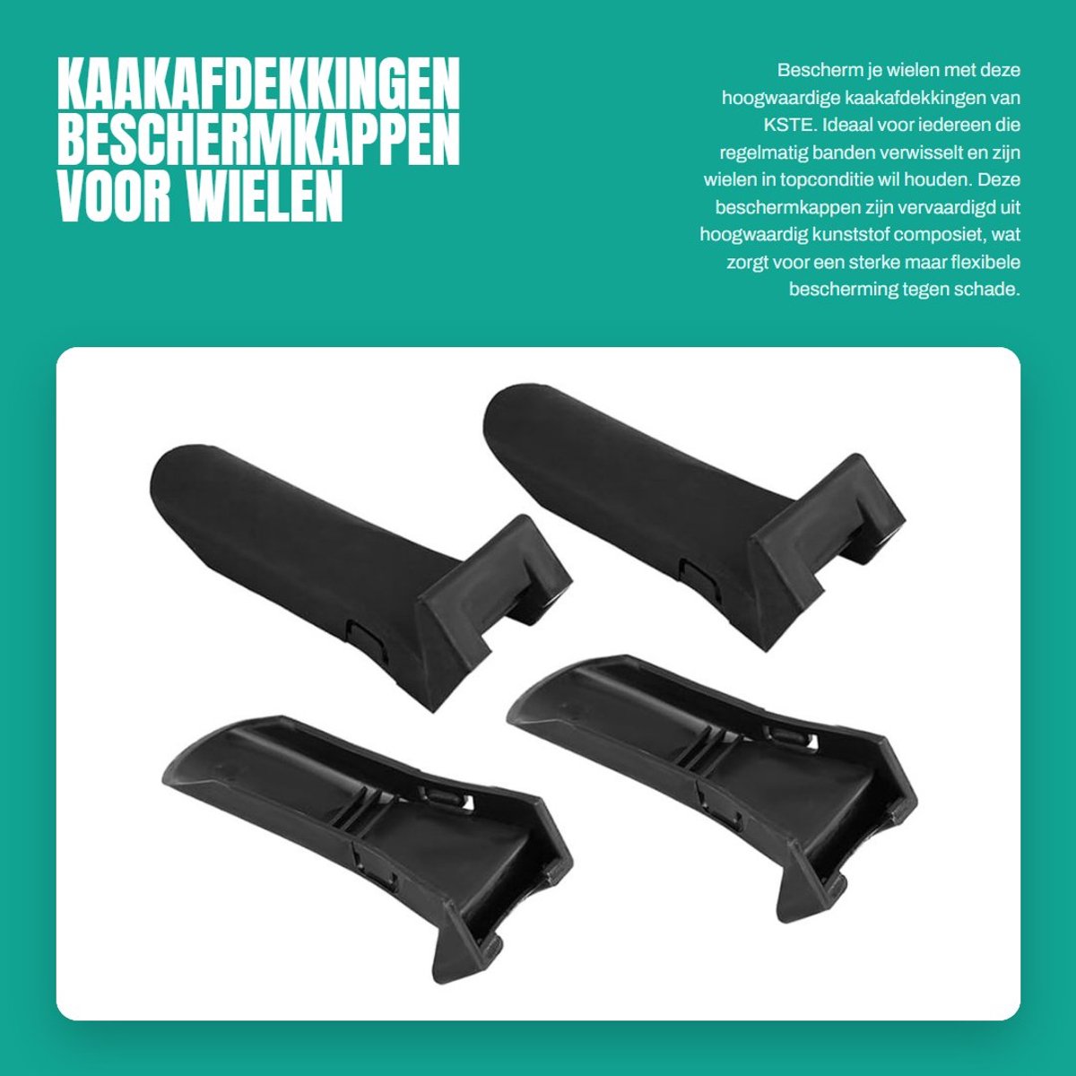 Dailygoods- Kaakafdekkingen 4 Stuks - Beschermkappen voor Banden - Slijtvast Kunststof - Flexibel en Duurzaam - Bescherming tegen Schade - Hoge Betrouwbaarheid - Bandenwisselaar