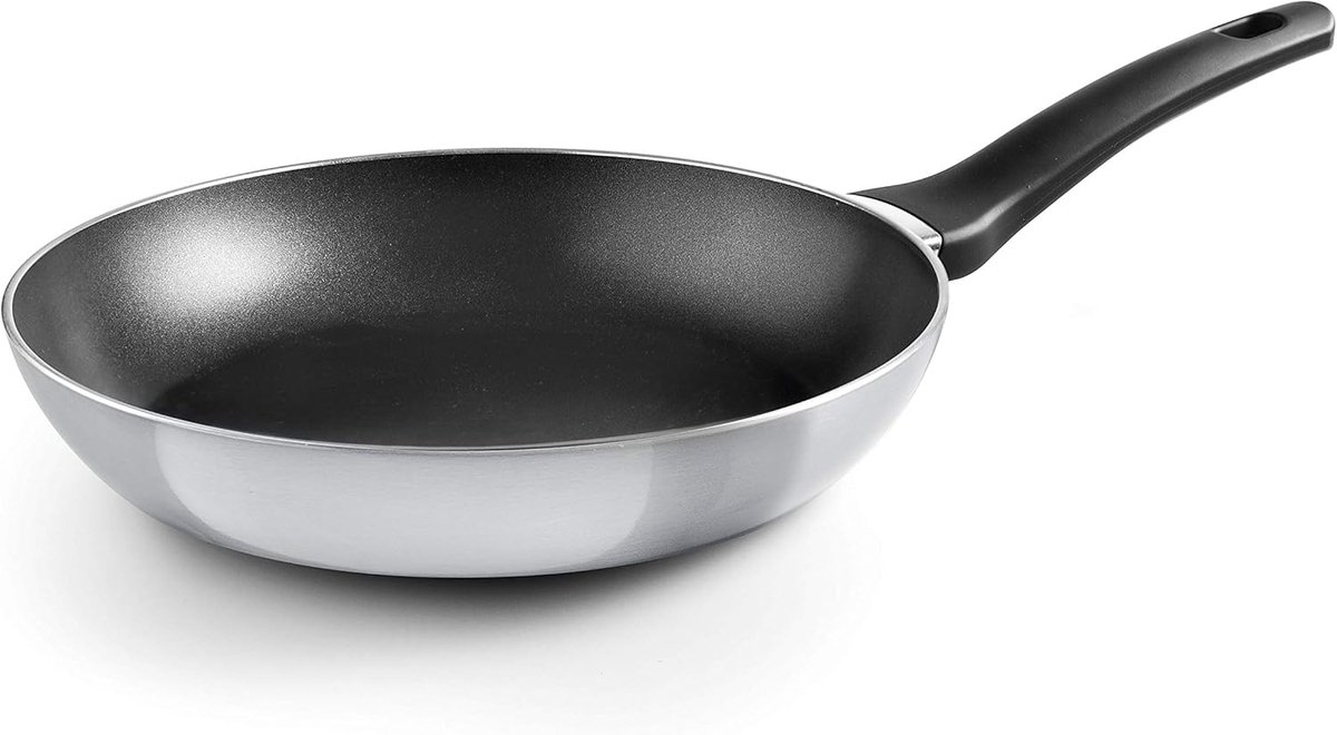 Koekenpan Aluminium Koekenpan Non-stick Koken en Bakken Full Induction Bodem 26 cm Grijs