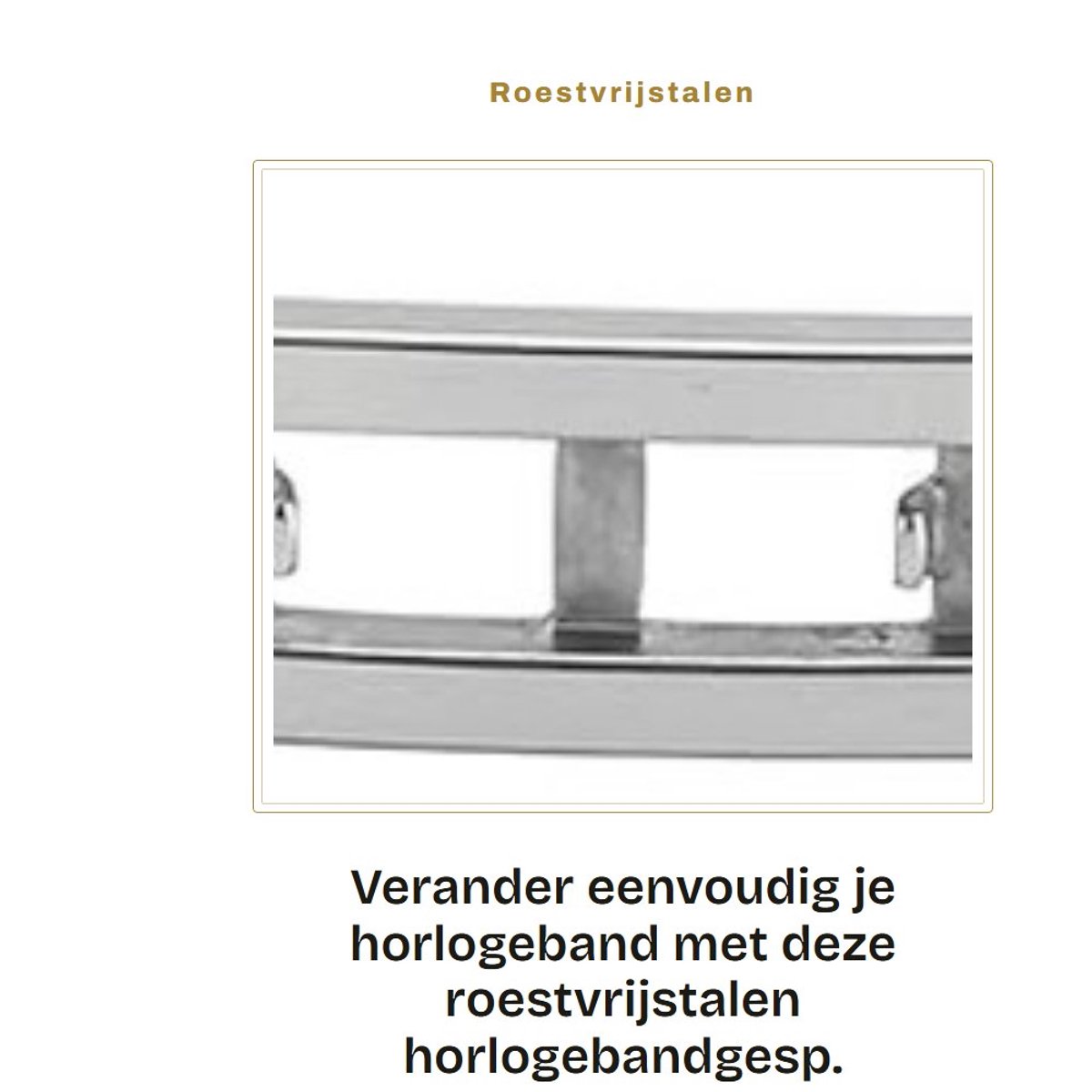Dailygoods- Horlogebandgesp Roestvrij Staal - Vervangingsgereedschap - Gespvervanging - Opvouwbare Sluiting - Dubbele Trekvlinder - Duurzaam en Sterk - Horlogesluiting