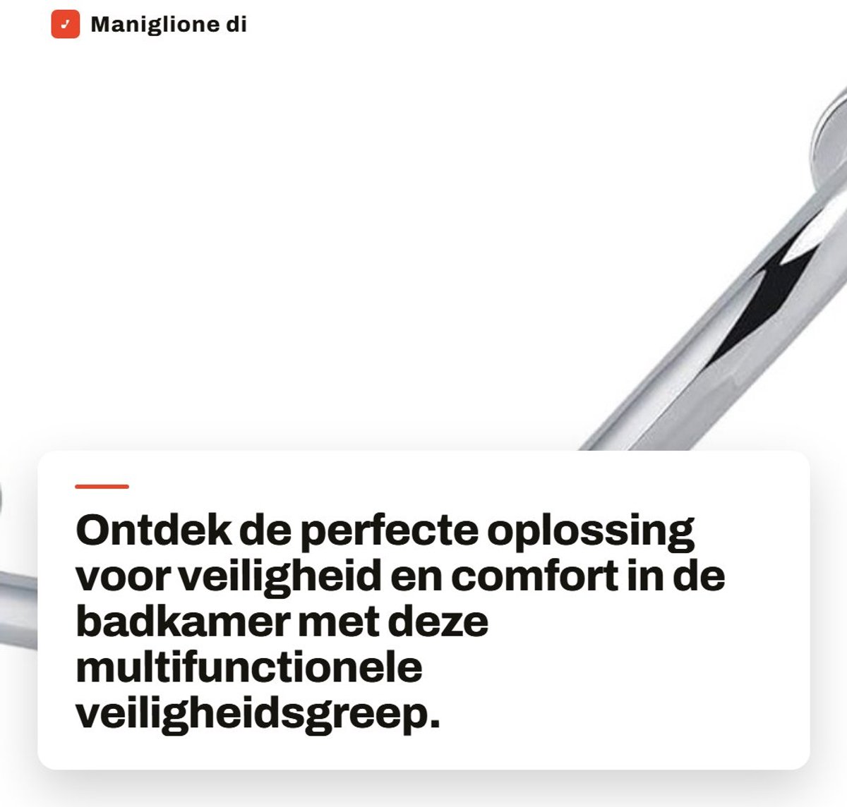 Dailygoods- Maniglia Veiligheidsgreep - Roestvrij Staal - Multifunctionele Houder - Ergonomisch Ontwerp - 44,5 cm - Corrosiebestendig - Veiligheidsleuning