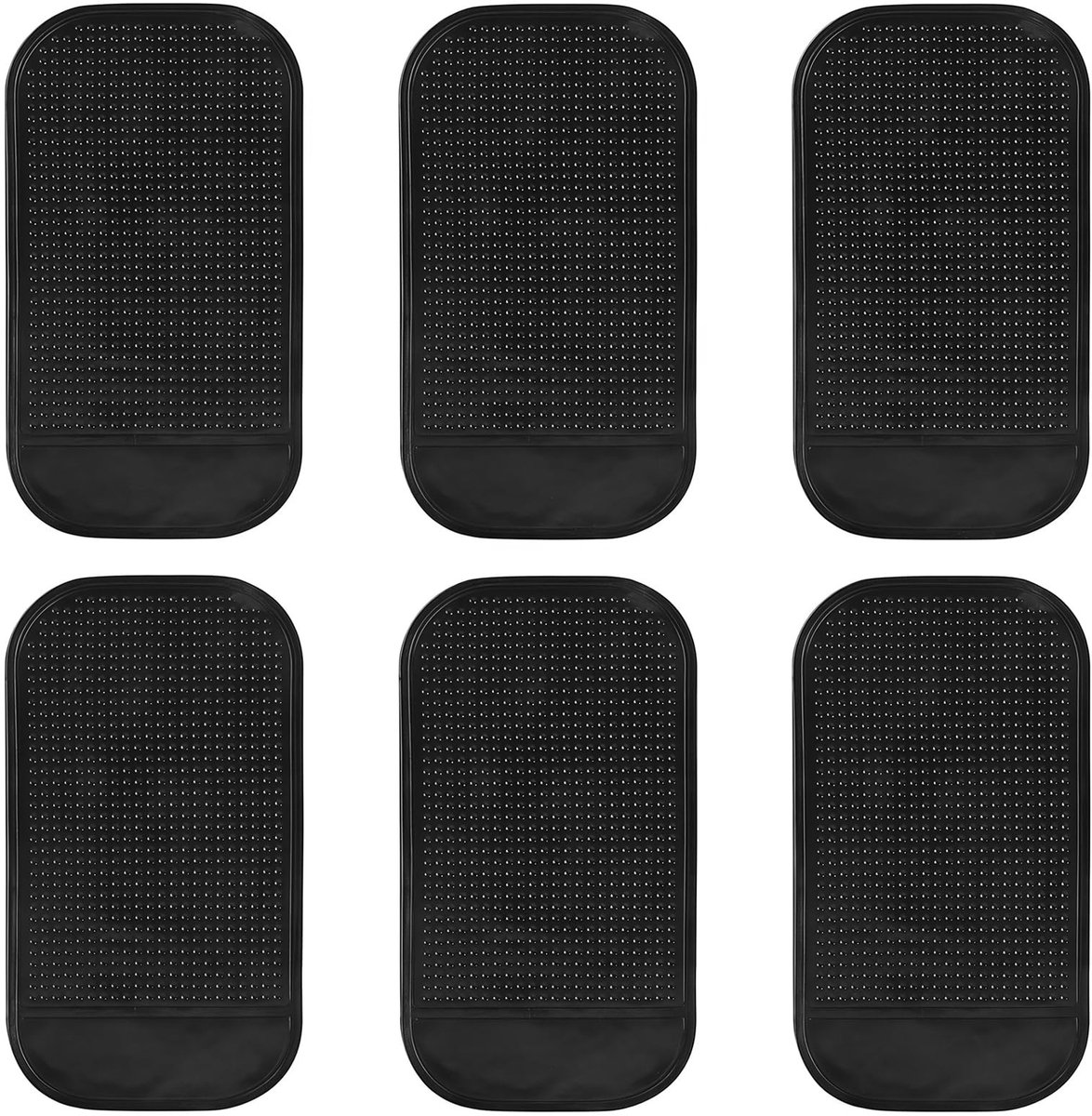 Dailygoods- Antislipmat 6 Stuks - Antislipdashboard - Siliconen Matten - Voor Mobiele Telefoon/Sleutels/Bril - Herbruikbaar - 14 x 8 cm - Dashboardmat