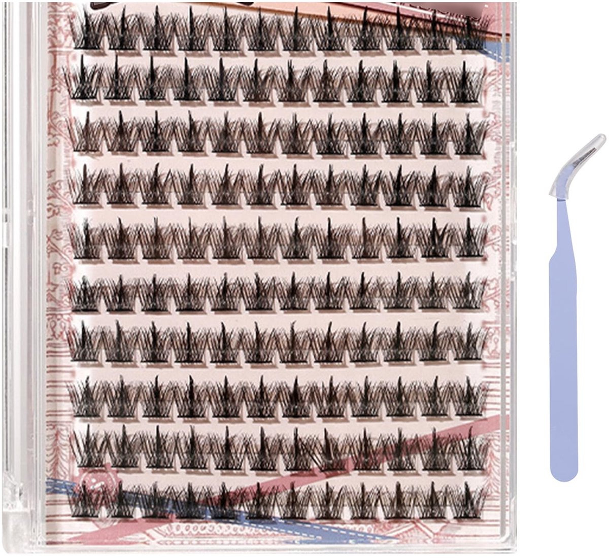 Dailygoods- Wimpers 120 Stuks Zelfklevend - Kunstwimpers - Wimperverlengingen - Natuurlijke Wimpers - Clusterwimpers - Inclusief Pincet
