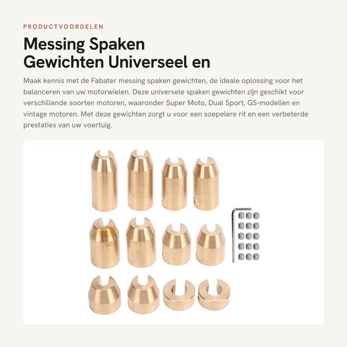 Dailygoods- Spakengewicht Precisie Ontwerp - Universeel - Herbruikbaar - Messing - 12 Stuks - Duurzaam - Wielgewicht