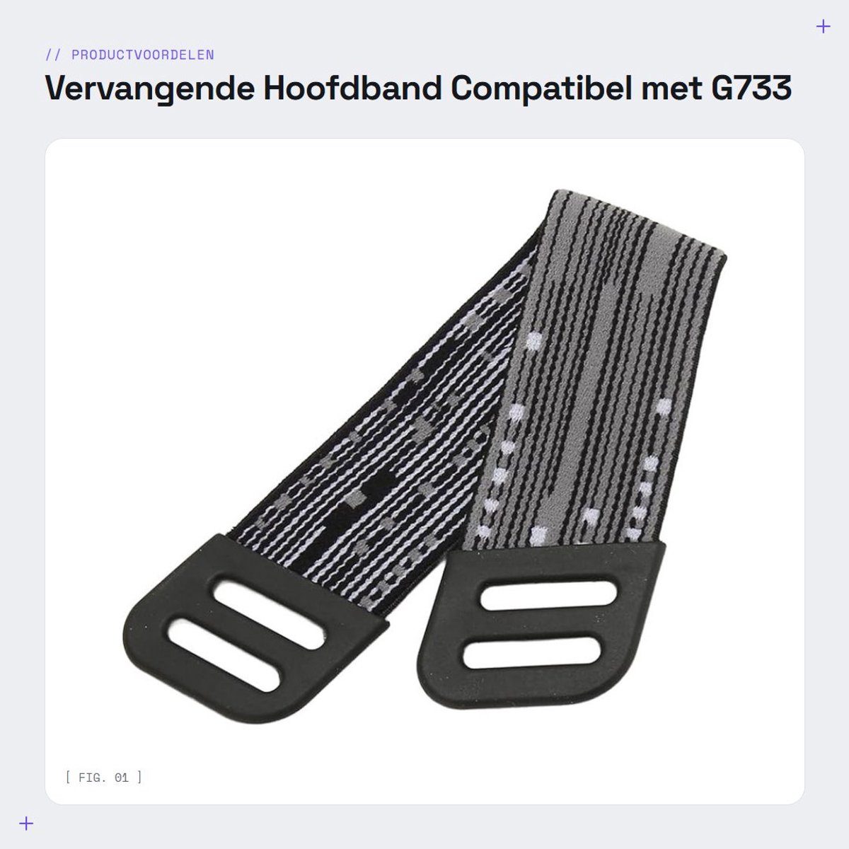 Dailygoods - Vervangende Hoofdband - Compatibel met G733 en G335 - Eenvoudig te installeren - Zwart grijs - Hoofdtelefoon accessoires - Geschikt voor...
