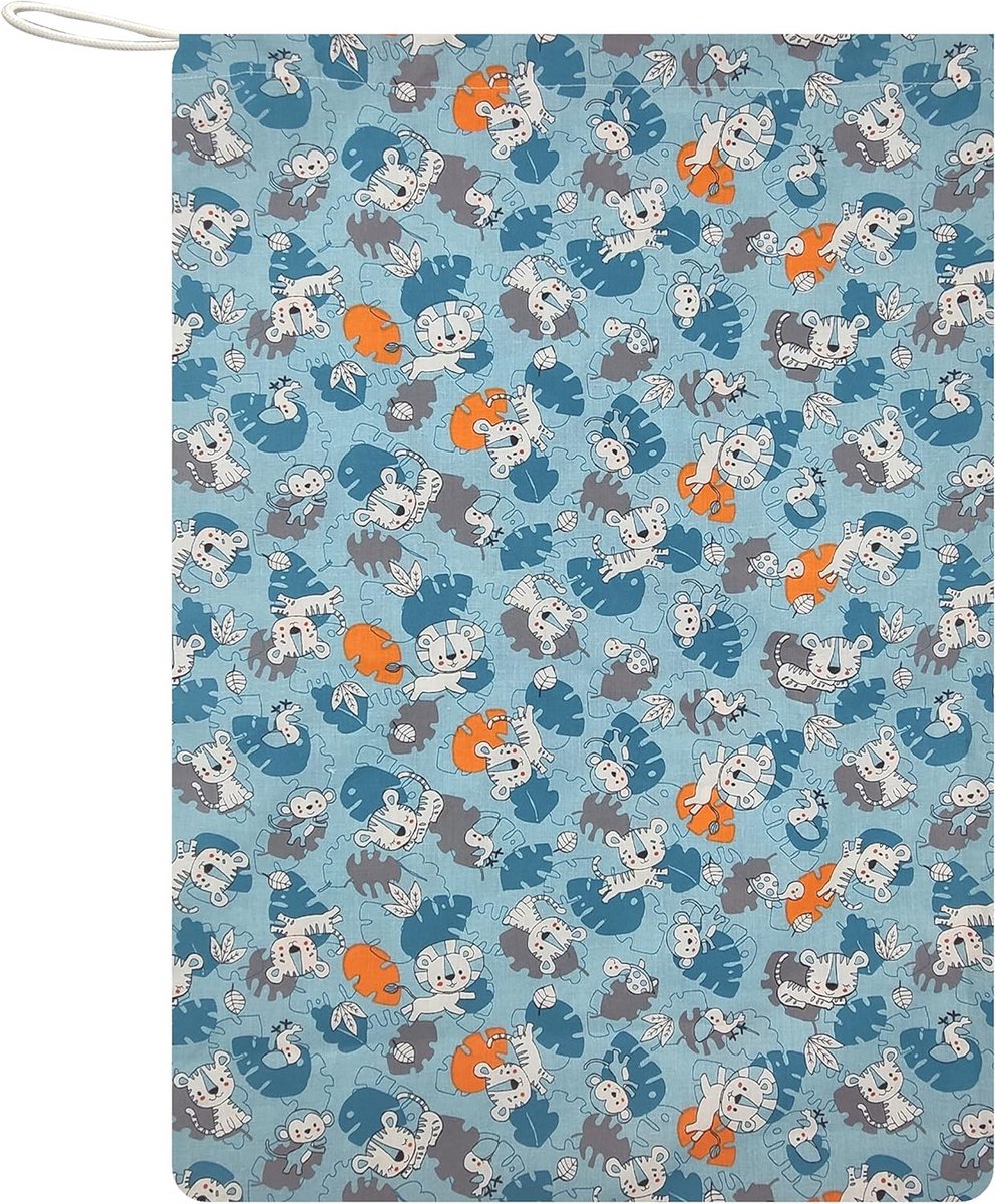 Kinderdagverblijf Tas - Slaapzak Tas - Kleding Opbergen - Handgemaakt in Italië - 46 x 60 cm - Blauw