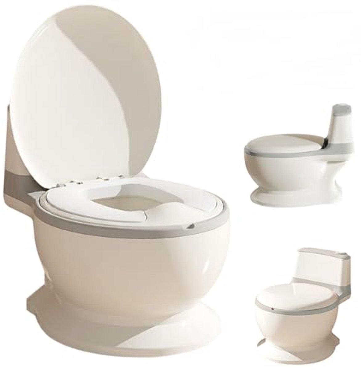 Baby Potje - Kinder Toilet - Zindelijkheidstraining - Realistisch Geluid - Vanaf 18 Maanden - Grijs