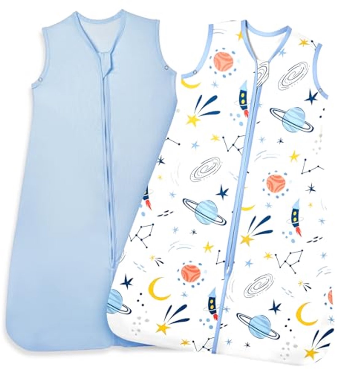 Zomerslaapzak Baby - Slaapzak Kinderen - Comfortabel Slapen - Huidvriendelijk Materiaal - 24 cm - Blauw