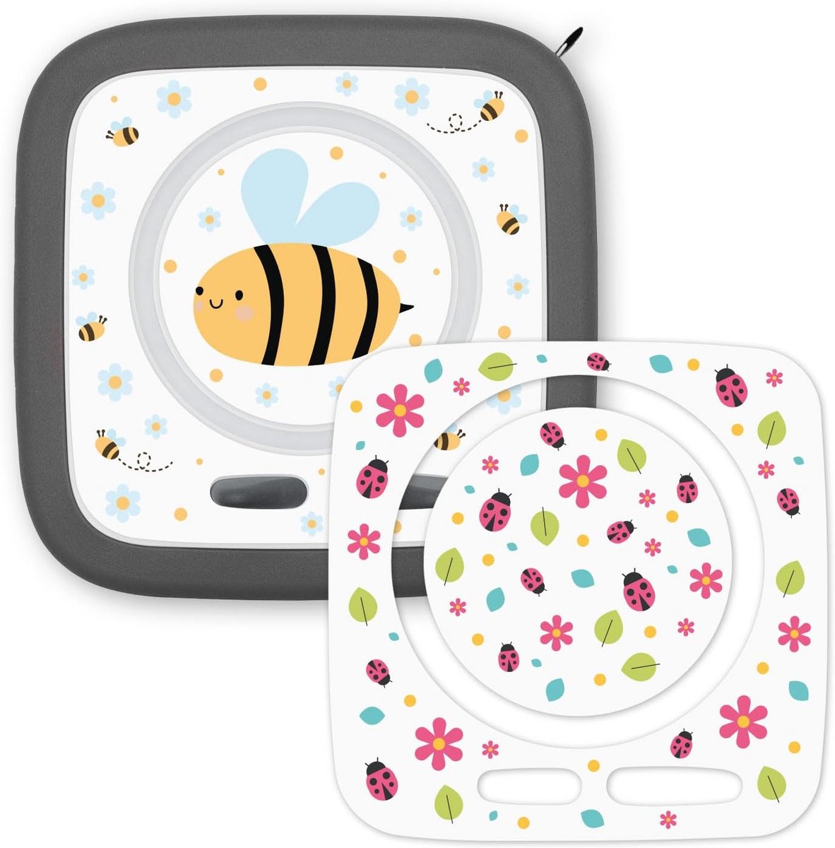 Beschermfolie Set - Sticker Vellen - Speelgoed Beschermen - Krasbestendig Ontwerp - 93 x 94 mm - Ladybug Bloemen