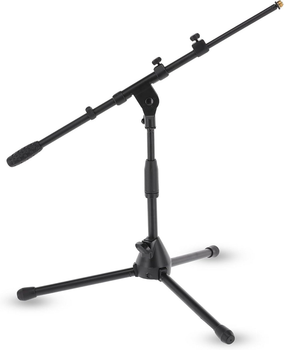 Microfoon standaard - Galg statief - Muziek opnemen - Stabiele gietijzeren voet - 43-65 cm verstelbaar - Zwart