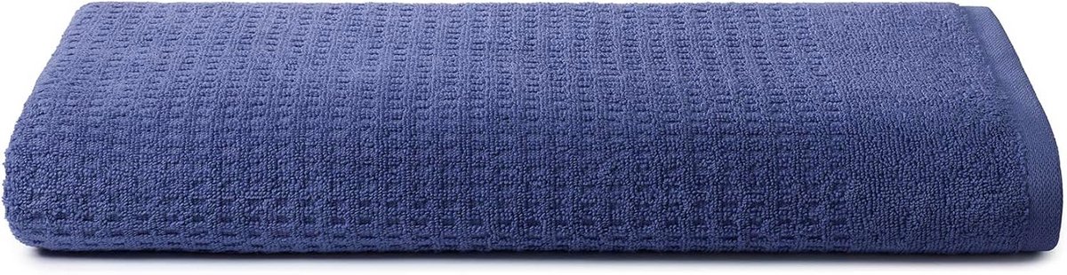 Badhanddoek Wafel - Zachte Katoen - Douchen en Baden - Zero Twist Garen - 70 x 140 cm - Bl