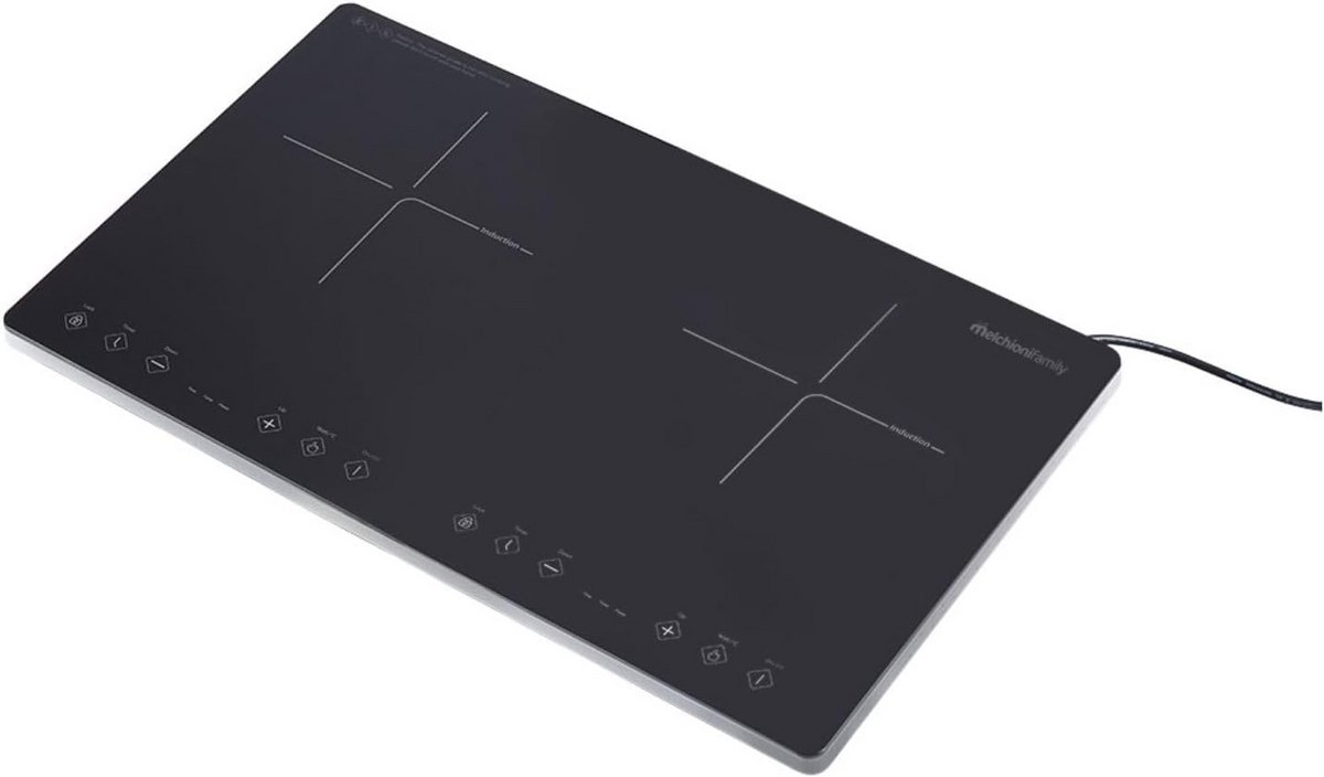 Inductiekookplaat 2 pits - Draagbare kookplaat - Snel koken - Energiebesparend vermogen - 37 x 57.8 cm - Zwart