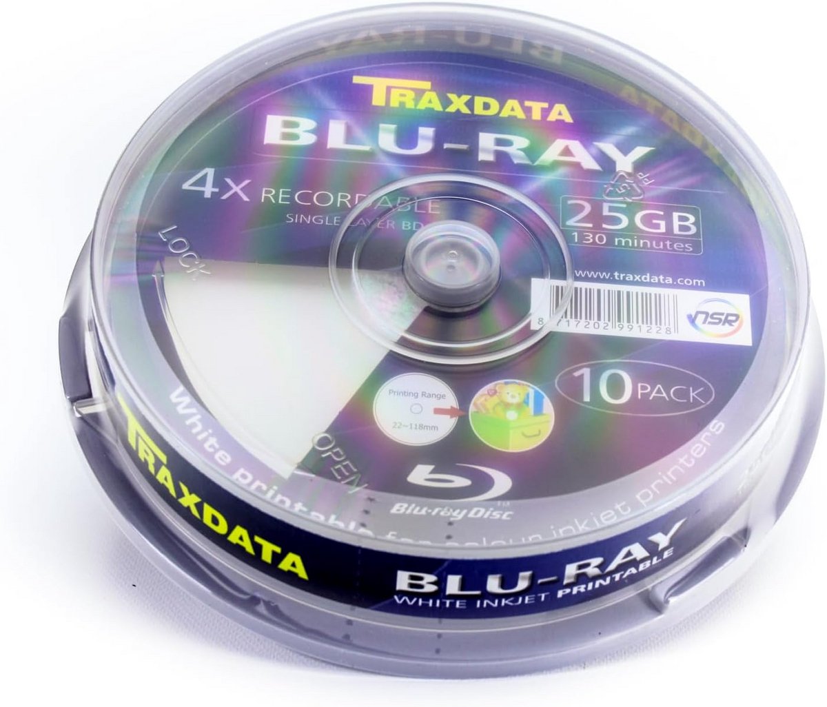Lege Blu-Ray Discs - BD-R Media - Data Opslag - Afdrukbaar Oppervlak - 25 GB - Wit