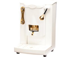 Koffiezetapparaat - Espresso machine - Thuis koffie zetten - Verstelbare padhouder - 1.5 liter - Wit
