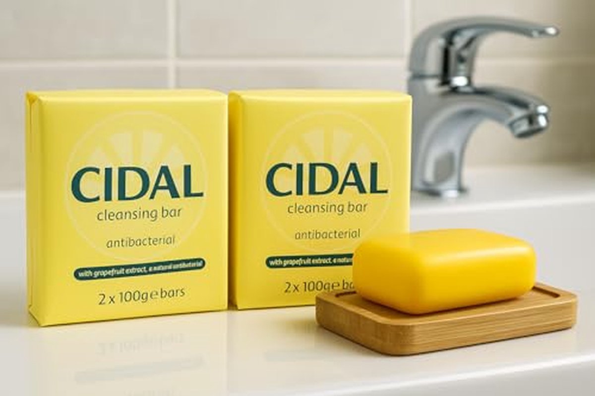 Antibacteriële Zeep Set - Reinigingsset Huidverzorging - Dagelijkse Hygiëne - Natuurlijke Ingrediënten - 4 x 100 g + Zeepbakje