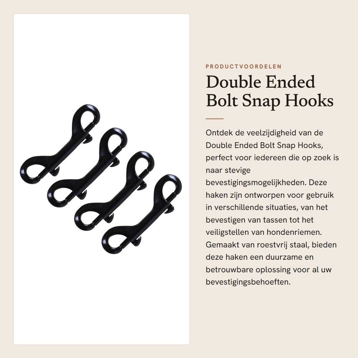 Dailygoody - Double Ended Bolt Snap Hooks - Heavy Duty Trigger Snaps