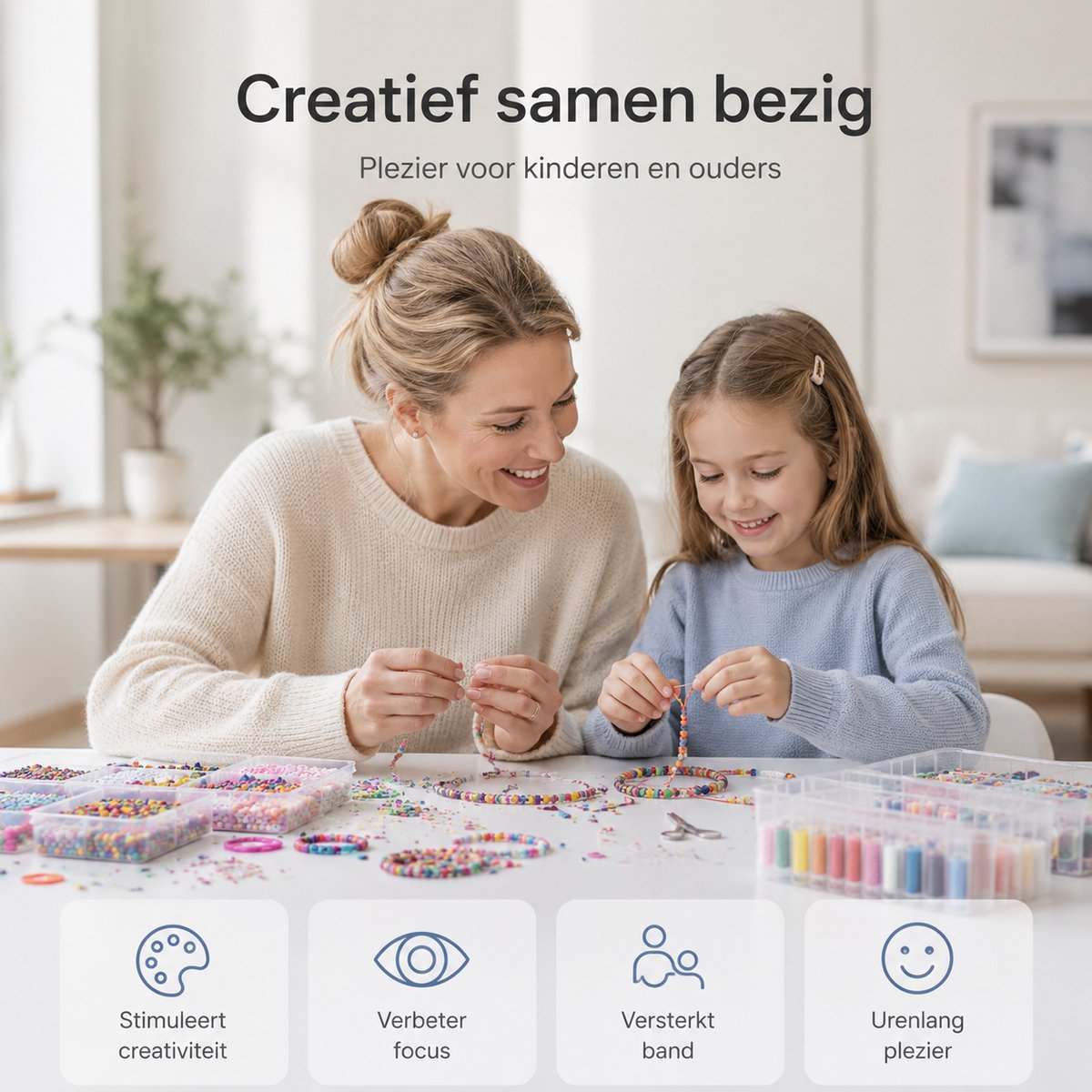 BOTC Armbandjes maken meisjes - 24 kleuren en 5560-delig - Sieraden Set - knutselen meisjes - Kralen Set — afbeelding 5