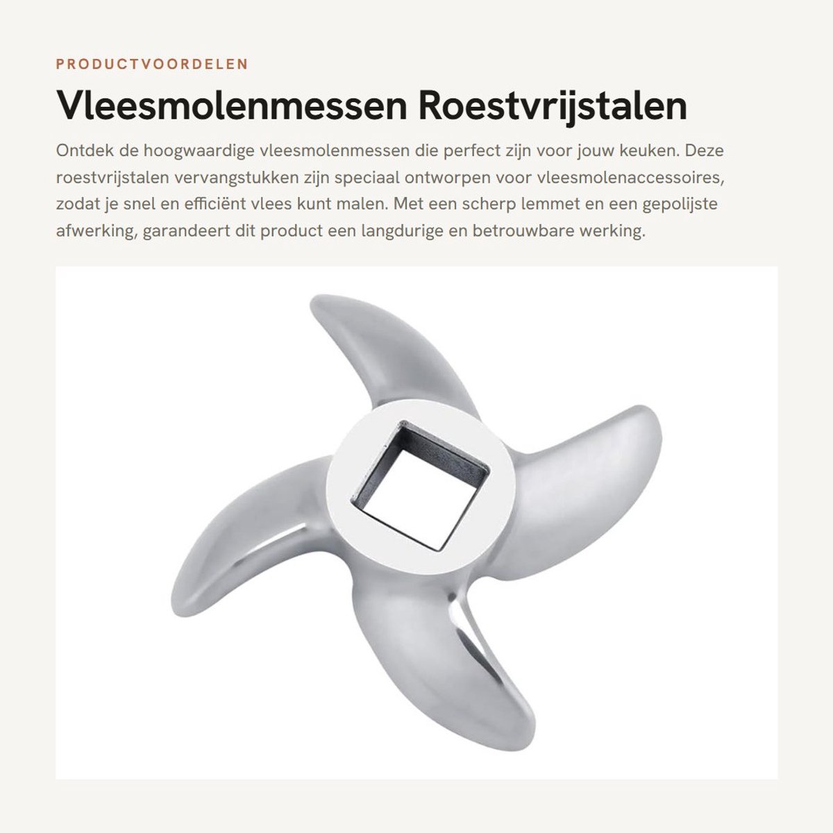 Dailygoods- Vleesmolenmessen Roestvrij Staal - Vervangstukken - Accessoires - Keuken - Scherp - Duurzaam en Robuust - Vleesmolen