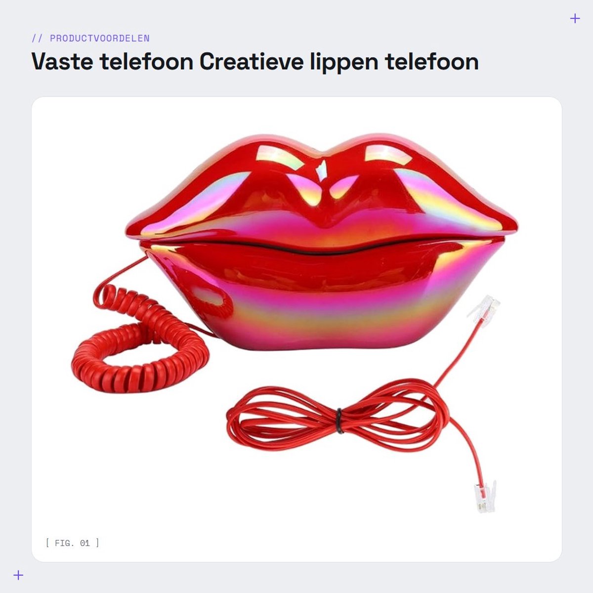 Dailygoods- Bureautelefoon Modieus ontwerp - Telefoon met snoer - Lichtgewicht - Stabiel signaal - Hoogwaardig materiaal - Geschikt voor thuis/kantoor