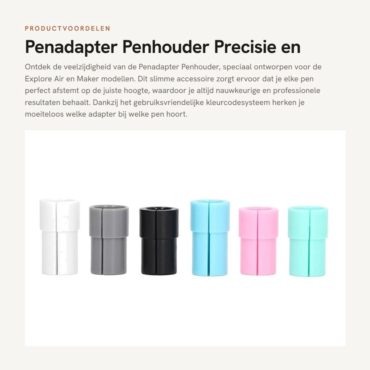 Dailygoods - Penadapter Penhouder - Precisie en gebruiksgemak - Compact formaat - Kleurcode systeem - Ideaal voor tekenen en ontwerpen - Geschikt voor...