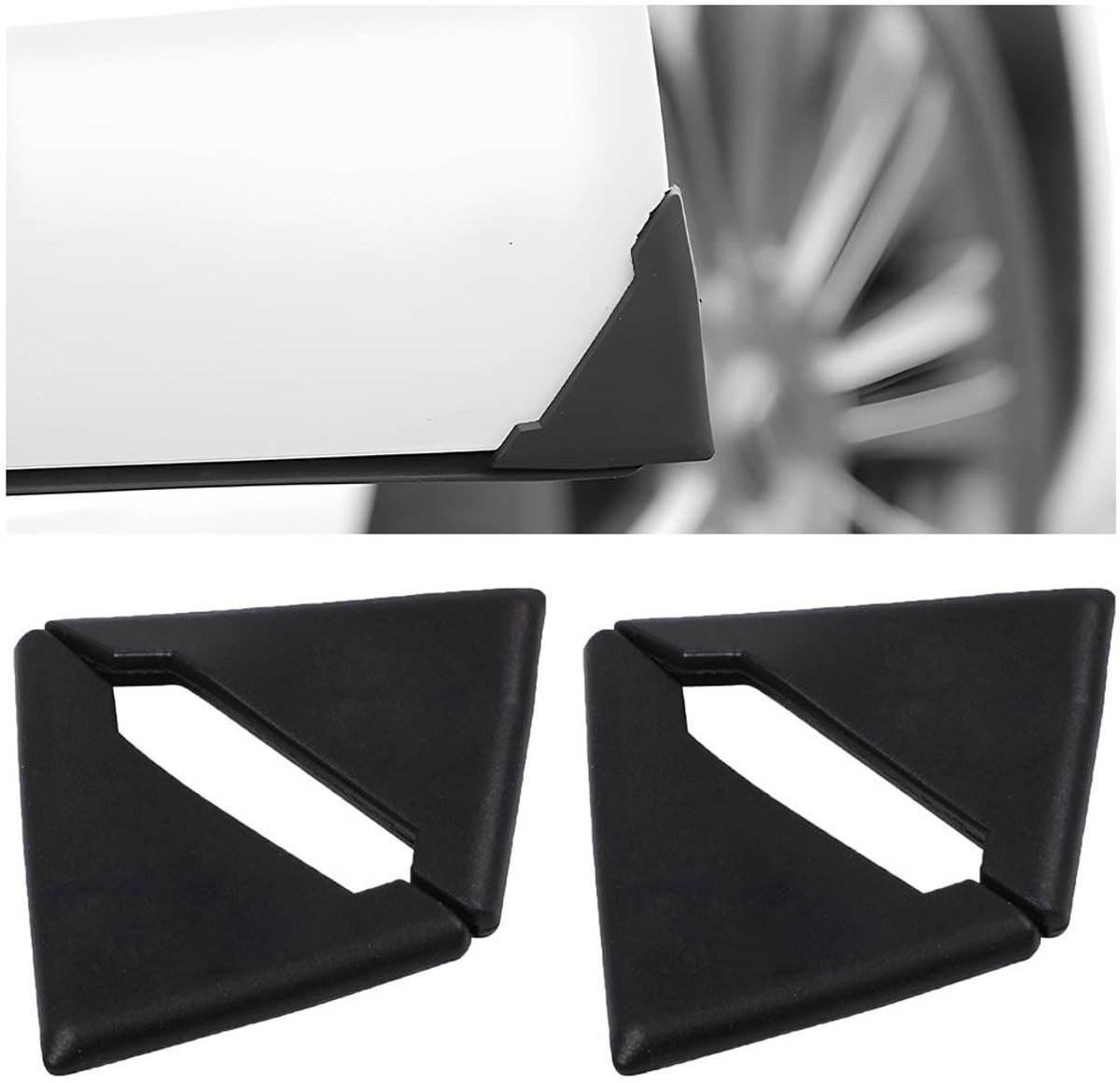 Dailygoods- Hoekbeschermhoes Universeel - Krasbestendig - PVC - 4 Stuks - Zwart - Bescherming voor Autodeuren - Deurrandbeschermer