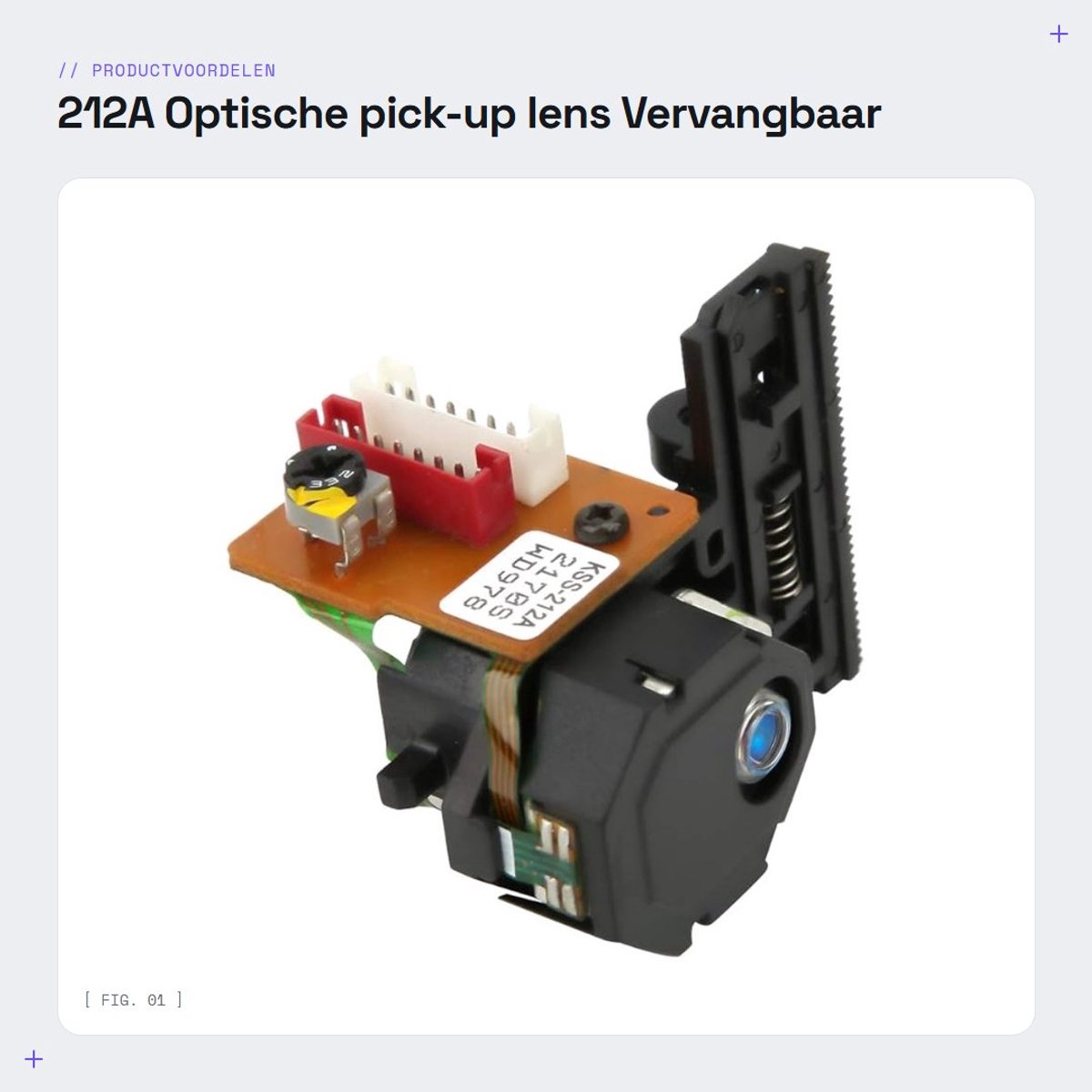 Dailygoods- Optische Pick-up Lens - KSS-212A - 650 nm - Eén Kanaal - Vervangbaar - Betrouwbaar - Lange Levensduur