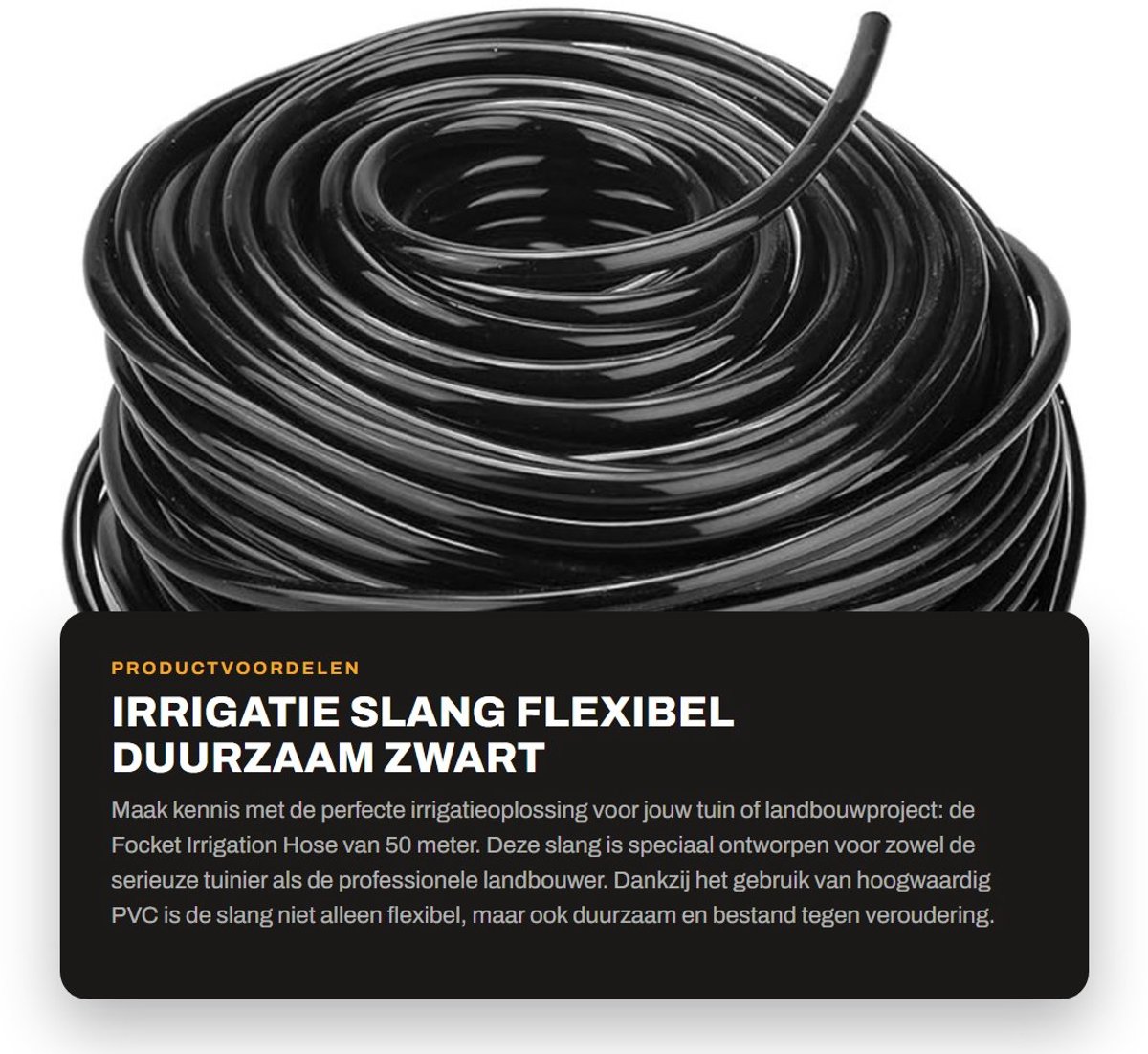 Dailygoods- Irrigatieslang 50 meter - Flexibel - Duurzaam - Verouderingsbestendig - Hoogwaardig PVC - Voor landbouwgebruik - Tuinslang