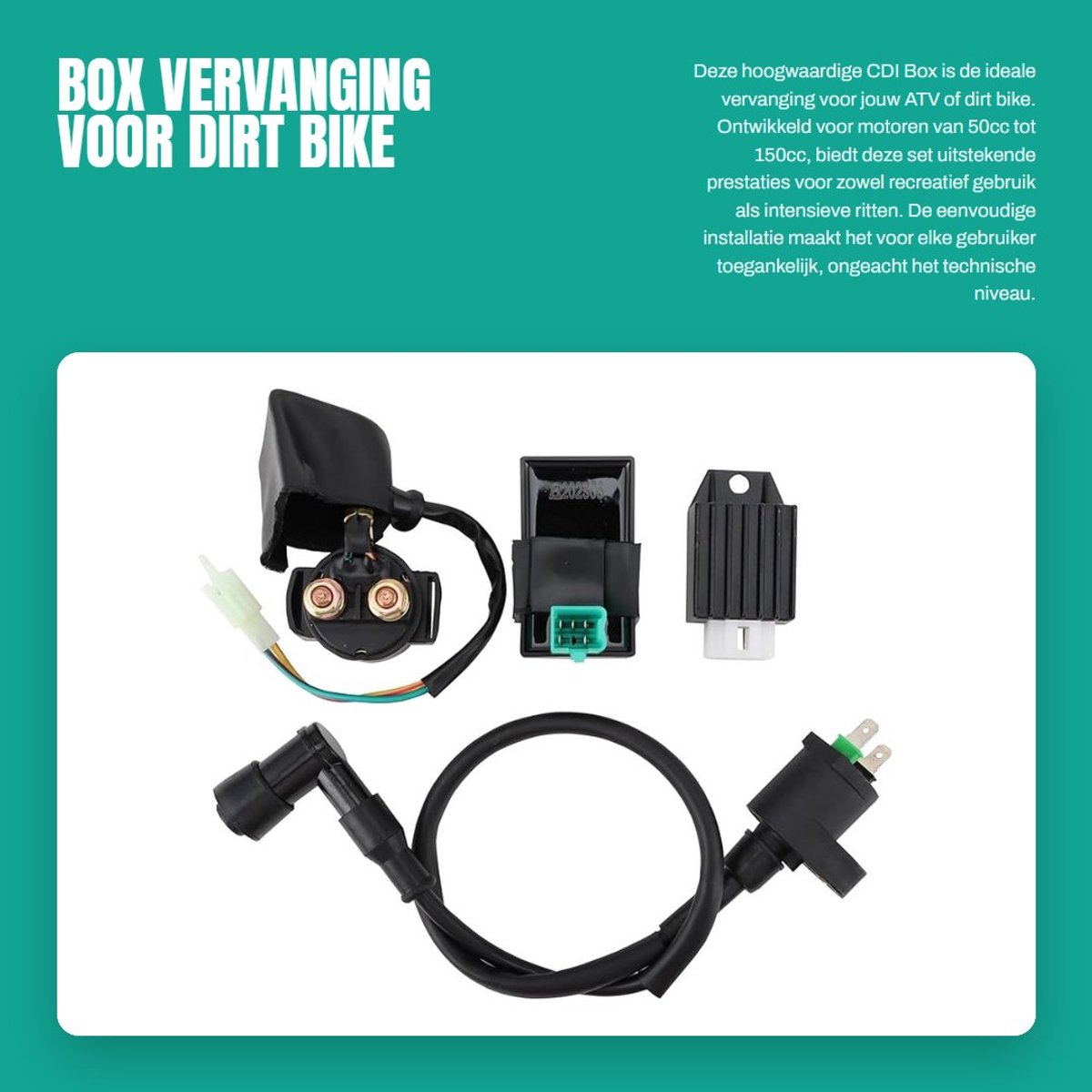 Dailygoods- CDI Box Vervanging voor 50cc/70cc/90cc/110cc/125cc/150cc - Startmagneet - Spanningsregelaar - Gelijkrichter - Duurzaam - Eenvoudig te installeren - Motorcontroller
