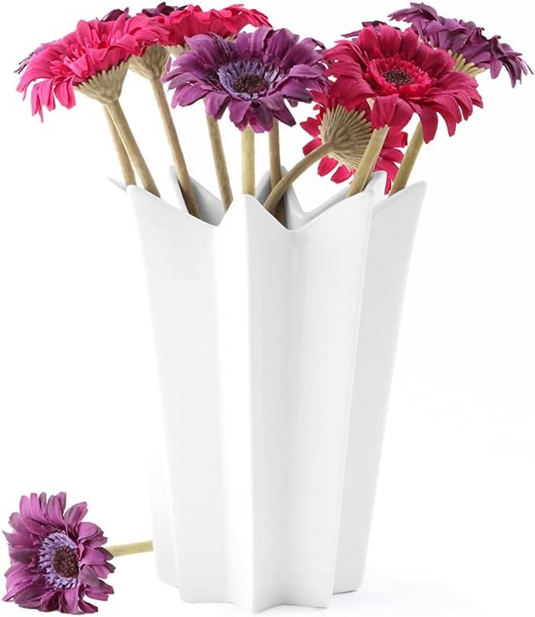 Porseleinen Vaas - Bloemenhouder Decoratie - Woonkamer Aankleden - Vaatwasmachinebestendig