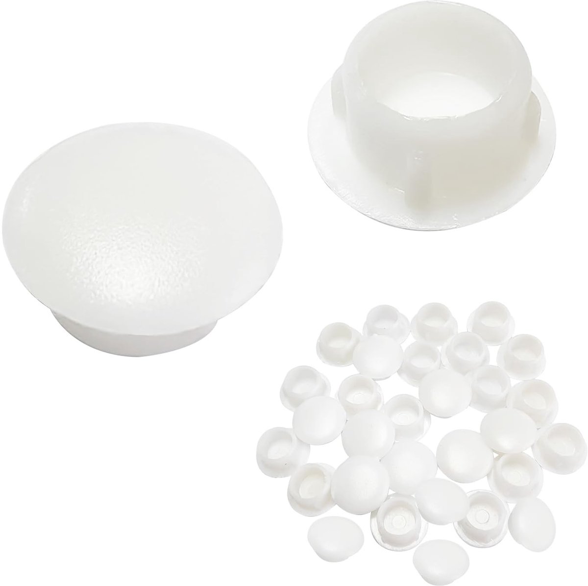 Dailygoods- Doppen 25 Stuks - Kunststof Gatenpluggen - Meubelgatafdekking - Slijtvast - Eenvoudig te Installeren - 12mm Hoogte