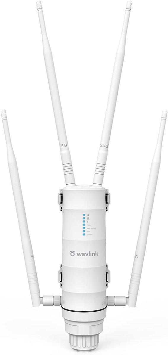 Outdoor Access Point - Draadloos Versterker - Wifi Uitbreiding - Weerbestendig Ontwerp - 1200 Mbit/s - Wit