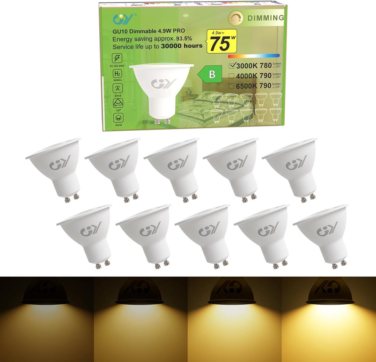 Dimbare Ledlamp - Warm Wit Licht - Sfeerverlichting Creëren - Energiezuinig - 780 Lumen - Warm Wit